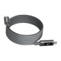 Дата кабель USB-C to USB-C 1.2m PD60W magnetic digital display nylon gray Choetech (XCC-1067-GY)