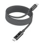 Дата кабель USB-C to USB-C 1.2m PD60W magnetic digital display nylon gray Choetech (XCC-1067-GY)