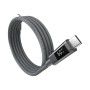 Дата кабель USB-C to USB-C 1.2m PD60W magnetic digital display nylon gray Choetech (XCC-1067-GY)