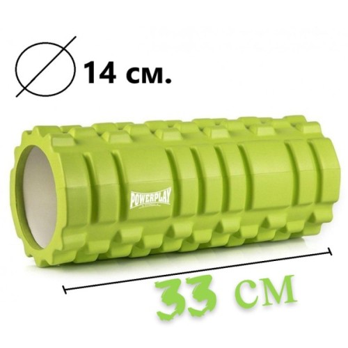 Масажний ролик PowerPlay 4025 Massage Roller 33x14см Зелений (PP_4025_Green)
