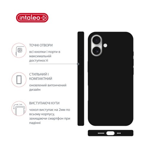 Чохол до мобільного телефона Intaleo SoftShell Apple iPhone 16 Black (1283126609206)