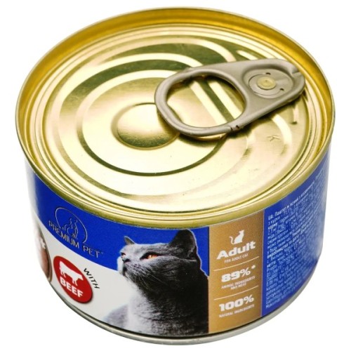 Паштет для котів PREMIUM PET з яловичиною 100 г (4820255191812)