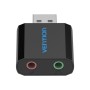Звукова плата Vention Audio USB 2х3,5mm jack Metal (VAB-S17-B)