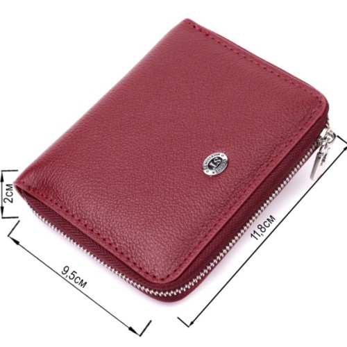 Гаманець ST Leather Шкіряний Бордовий (19485)