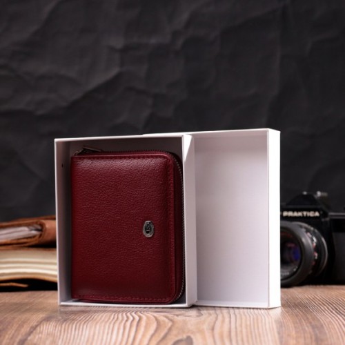 Гаманець ST Leather Шкіряний Бордовий (19485)