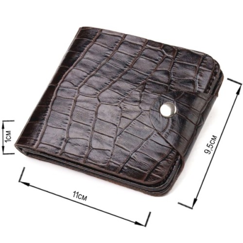 Портмоне Canpellini З натуральної шкіри Коричневе (21578)