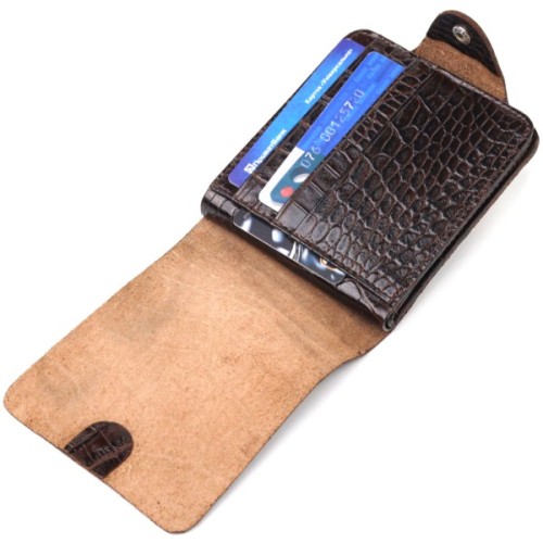 Портмоне Canpellini З натуральної шкіри Коричневе (21578)