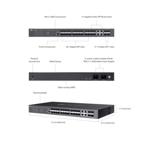 Комутатор мережевий TP-Link SG3428XF