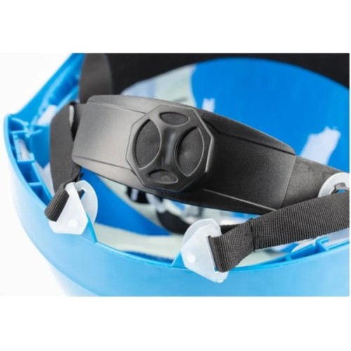 Каска захисна Hoegert PLONER HT5K195 пластик синя, універсальний розмір (HT5K195)