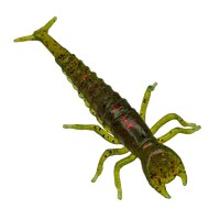 Силікон рибальський FishUP Diving Bug 2" 019 - Motor Oil/Red (8шт/уп) (1864.14.65)