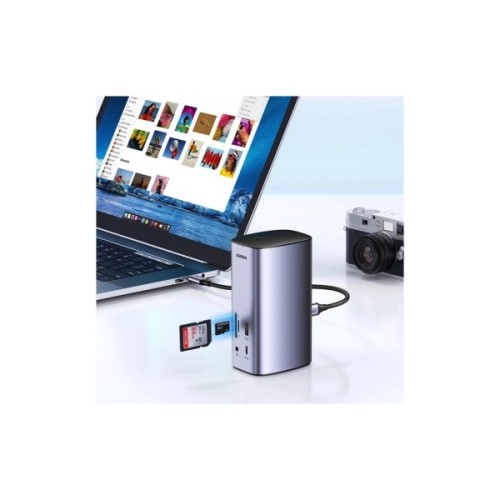 Порт-реплікатор Ugreen USB-C Multifunctional Docking Station 12in1 USB HDMI DP RJ45 AUX SD TF (90325)