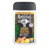Гель для душу Le Petit Marseillais 4 в 1 Імбир і кипарисове дерево 250 мл (3574661633725/3574661714523)