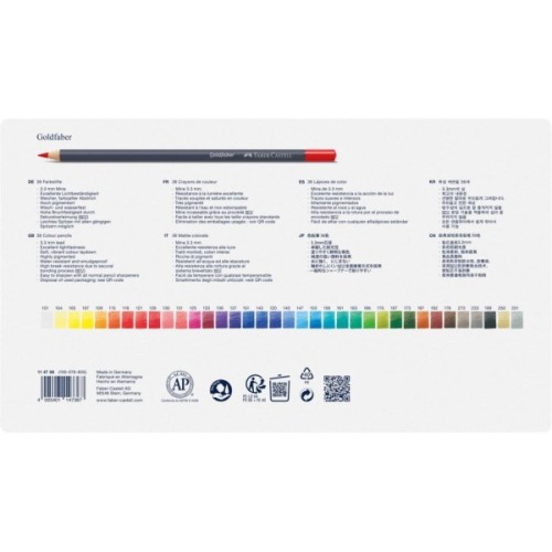 Олівці кольорові Faber-Castell oldfaber Colour pencil в металевій коробці, 36 кольорів, 114736 (27643)