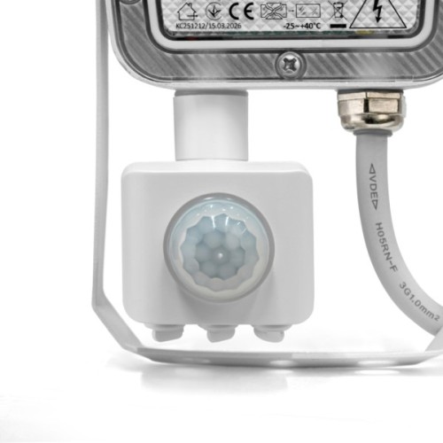Прожектор Videx F5 10W 3000-5000-6500K з датчиком руху 230V White (VL-F5-010CW-S)