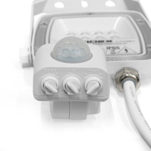 Прожектор Videx F5 10W 3000-5000-6500K з датчиком руху 230V White (VL-F5-010CW-S)