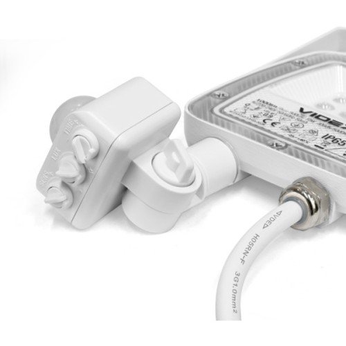 Прожектор Videx F5 10W 3000-5000-6500K з датчиком руху 230V White (VL-F5-010CW-S)