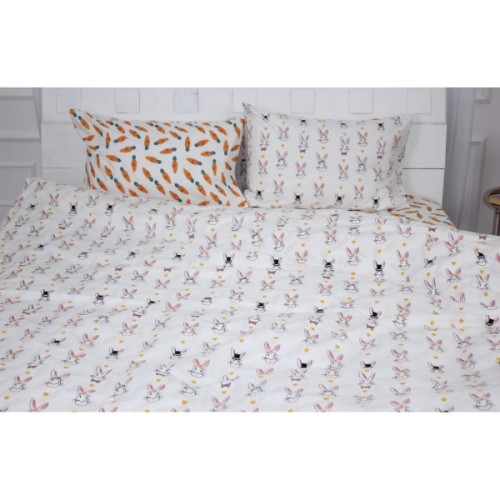 Постільна білизна MirSon Бязь 17-0529 Bunnies white Дитячий (2200003673999)