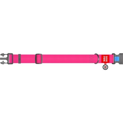 Нашийник для тварин WAUDOG Waterproof з QR паспортом пластиковий фастекс XXL рожевий (25117)