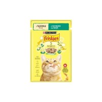 Вологий корм для кішок Purina Friskies шматочки у підливі з качкою 85 г (7613036962278)