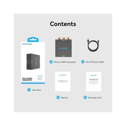 Конвертор RCA to HDMI black Vention (AEFB0)