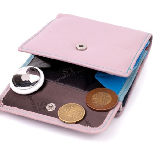 Гаманець ST Leather З натуральної шкіри Бежевий (19495)