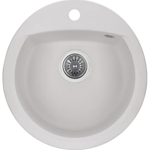 Мийка кухонна GRANADO RONDA white з сифоном (470*490mm.) (gr2205)