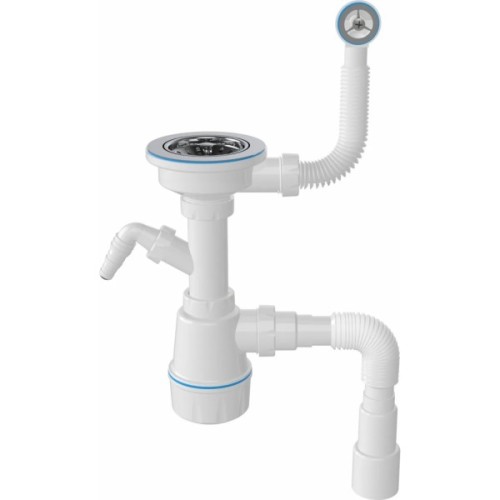 Мийка кухонна GRANADO RONDA white з сифоном (470*490mm.) (gr2205)