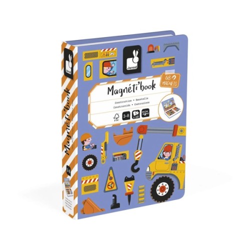 Розвиваюча іграшка Janod Магнітна книга Будівництво 70 елементів (J02526)