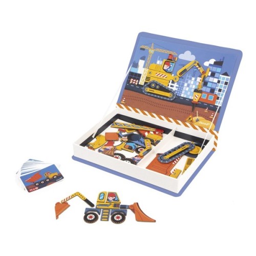 Розвиваюча іграшка Janod Магнітна книга Будівництво 70 елементів (J02526)