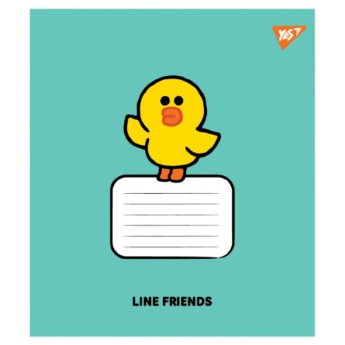 Зошит Yes Line Friends Stylish А5 18 аркушів клітинка (767648)