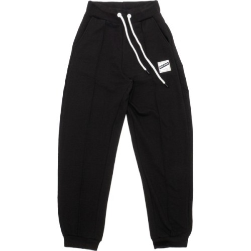 Штани дитячі A-Yugi спортивні на манжетах (7084-140G-black)