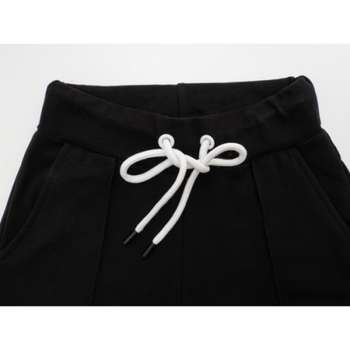 Штани дитячі A-Yugi спортивні на манжетах (7084-140G-black)