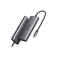 Концентратор Ugreen USB-C 7-in-1 2xUSB 3.0 + HDMI 4K30Hz + USB-C + SD/TF + PD 100W (15531)