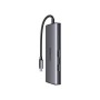 Концентратор Ugreen USB-C 7-in-1 2xUSB 3.0 + HDMI 4K30Hz + USB-C + SD/TF + PD 100W (15531)
