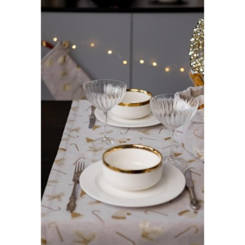 Доріжка на стіл Прованс Шапочки на бежевому 40х180 см (036824)