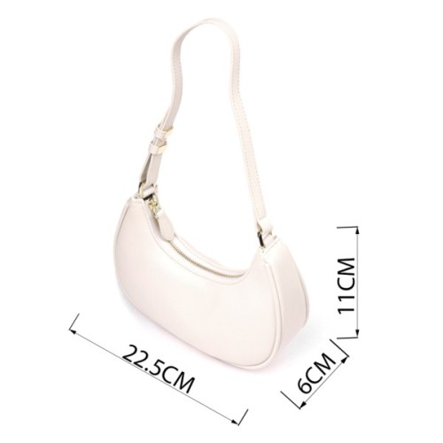 Сумка Vintage З натуральної гладкої шкіри Молочна (21287)