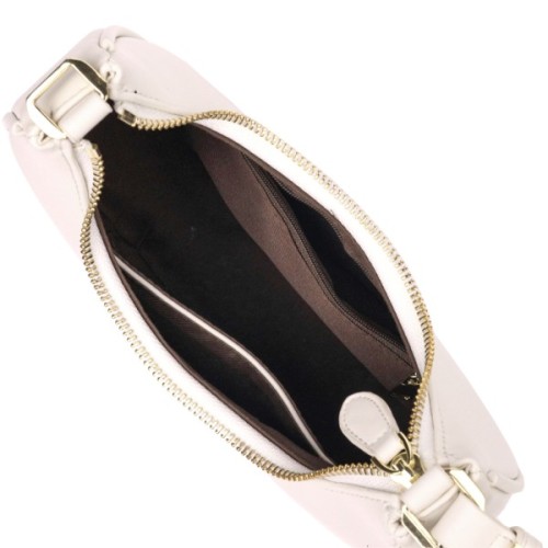 Сумка Vintage З натуральної гладкої шкіри Молочна (21287)