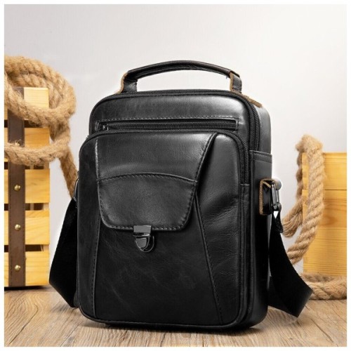 Сумка Vintage Зі щільної шкіри Чорна (14995)