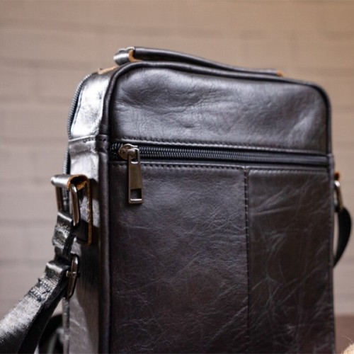 Сумка Vintage Зі щільної шкіри Чорна (14995)