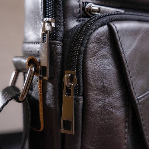 Сумка Vintage Зі щільної шкіри Чорна (14995)