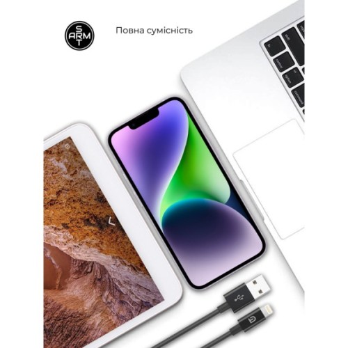 Зарядний пристрій Armorstandart AR-TA800 25W USB-C + cable USB-C to Lightning black (ARM77721)