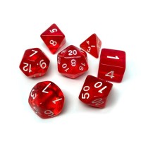 Набір кубиків для настільних ігор Games 7 Days Transparent 7 Dice Set - Red (g7dtran02)