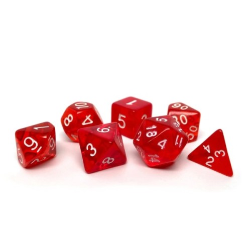 Набір кубиків для настільних ігор Games 7 Days Transparent 7 Dice Set - Red (g7dtran02)
