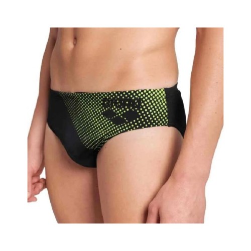 Плавки Arena Foggy Dots Swim Briefs 008482-506 чорний, жовтий 85 (3468337530954)