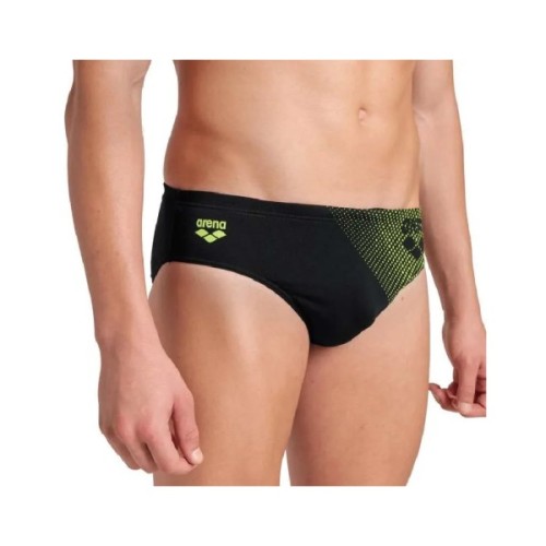 Плавки Arena Foggy Dots Swim Briefs 008482-506 чорний, жовтий 85 (3468337530954)