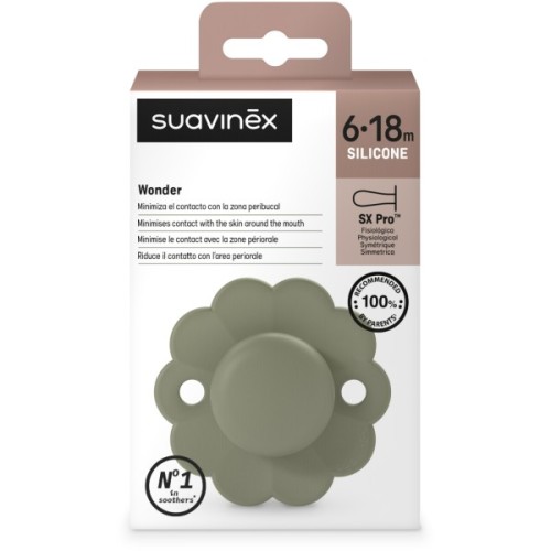 Пустушка Suavinex Wonder фізіологічна, 6-18 місяців, зелена (308392)