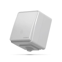 Перемикач Videx BINERA IP65 зовнішній 1кл прохідний (BINERA IP65 наружный 1кл проходной)
