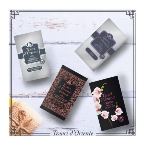 Тверде мило Tesori d'Oriente Білий мускус Парфумоване 125 г (8008970055169)