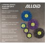 Круг зачистний Alloid "корал", з тримачем для дриля, 50мм, синій (SD-50223)