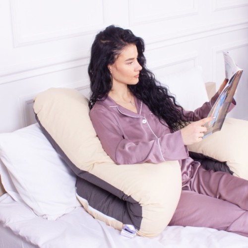 Подушка MirSon для вагітних і відпочинку Naturale Line №8001 U-подібна Marco (2200006178095)